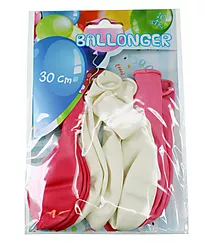 Ballonger standard 10pk rosa/hvit