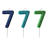 Kakelys 7 m/glitter blå/grønn