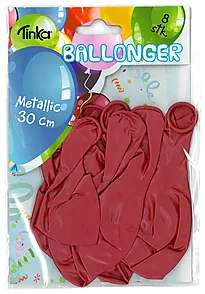 Ballonger metallic 8pk rød