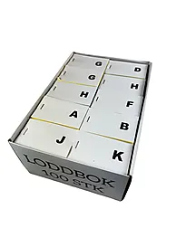 Loddbok farger og bokstaver A-Å