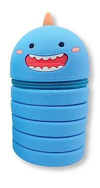 Pennal Monster silikon pop-opp blå
