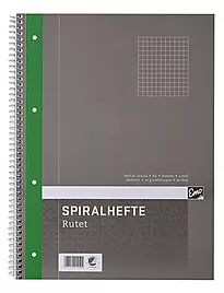 Spiralhefte EMO A4 70g 80 blad ruter