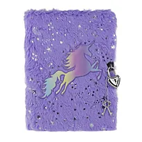 Dagbok plysj Unicorn m/lås