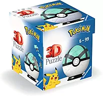 Puslespill 3D 54 Pokémon Ball grønn/hvit