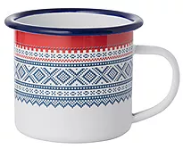 Krus emaljert 350ml Marius hvit