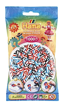 Perler Hama Midi 1000 stk stripe miks 91