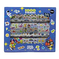 Stickersboks m/1000 stickers blå
