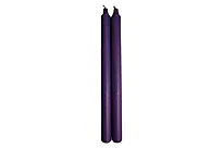 Kronelys 29cm advent lilla