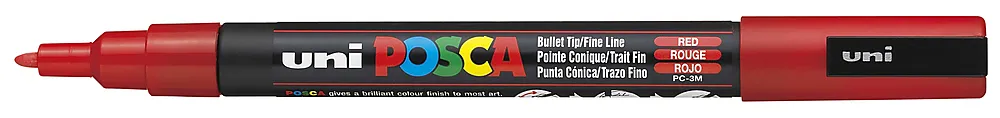 Paintmarker UNI Posca PC-3M rød