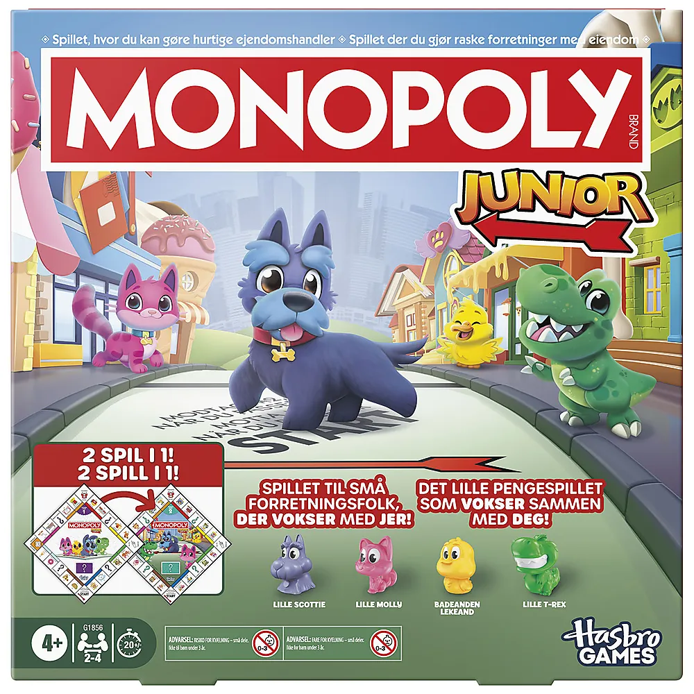 Monopol Junior 2 spill i 1