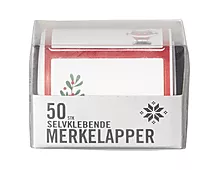 Merkelapper 50pk stickers rull rød/grønn