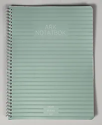 Spiralhefte ARK A4 70g 80bl lin. mintgrø