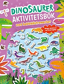 Aktivitetsbok dinosaurer m/boblestickers