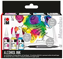 Alkoholblekk Marabu blomstertema