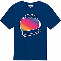 T-skjorte Fortnite Helmet blå 7-8 år