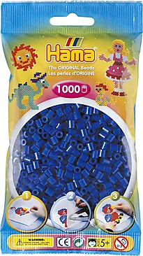 Perler Hama Midi 1000 stk blå