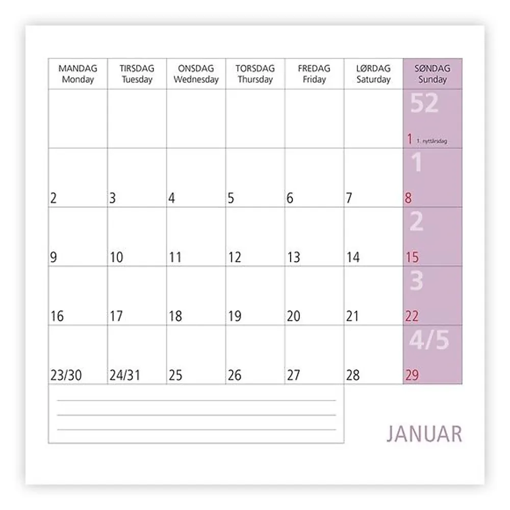 Kalender Mummi 21x21 cm 21x21 cm