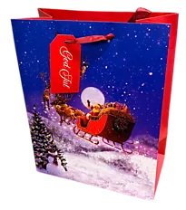 Gavepose Santa i slede M blå