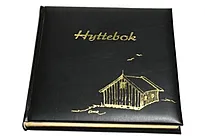 Hyttebok 198x238 lær ulinj polst sort