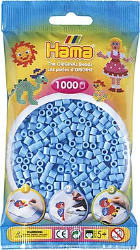 Perler Hama Midi 1000 stk blå pastell