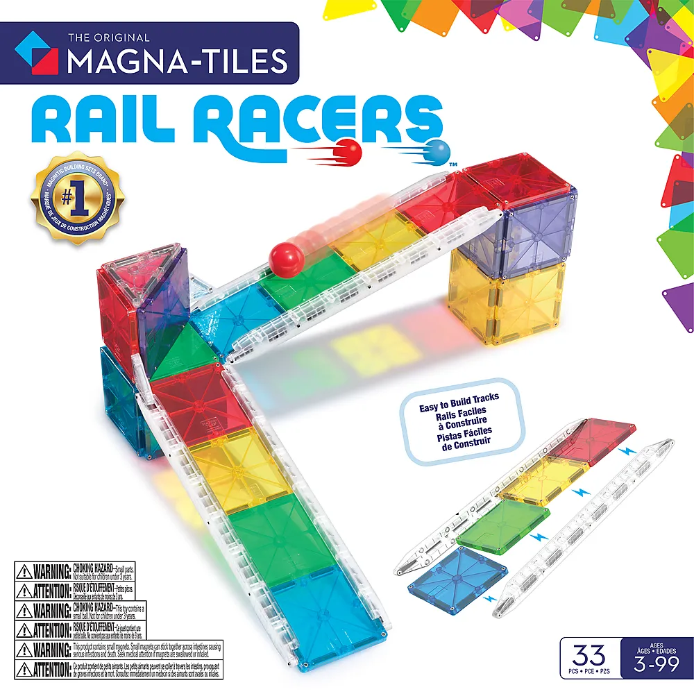 Byggesett MAGNA-TILES SmallRailRacer(33)