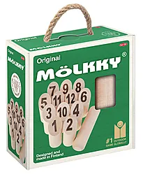 Mölkky i eske med håndtak