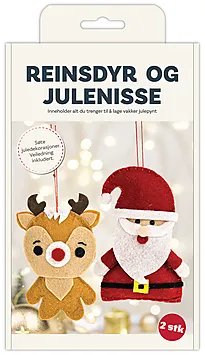 Hobbysett filt lag julenisse/reinsdyr