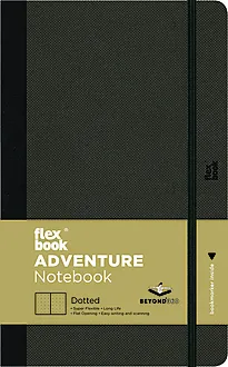 Notatbok Flex sort/grå dot 17x24 cm