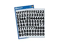 Etikett AVERY tall 9,5mm 0-9 sort