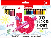 Fargeblyanter Kids korte tykke 20stk