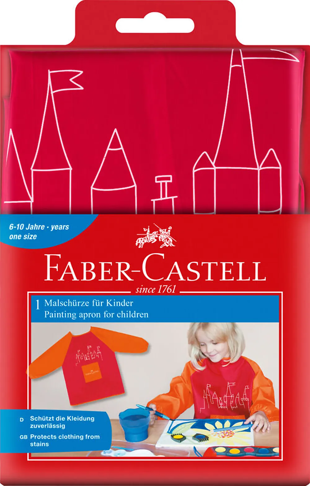Maleforkle FABER-CASTELL rød/orange
