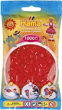 Perler Hama Midi 1000 stk rød klar