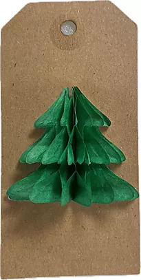 Merkelapper gran pompom kraft 3pk grønn