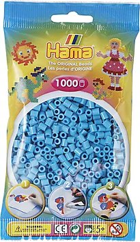 Perler Hama Midi 1000 stk azurblå