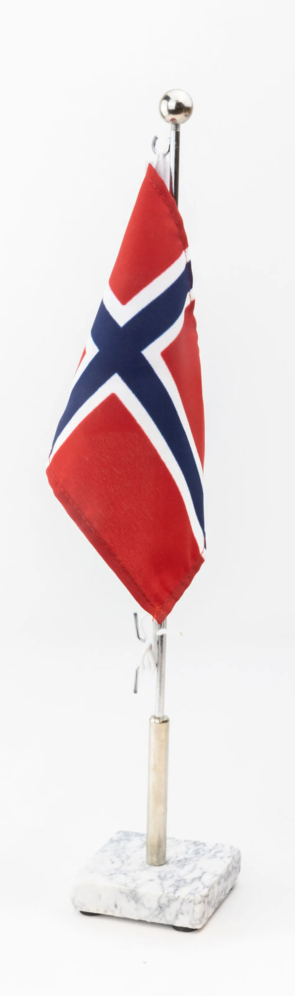 Bordflagg m/marmorfot norsk 38cm