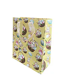 Gavepose medium hare 21,5x25,5cm gul