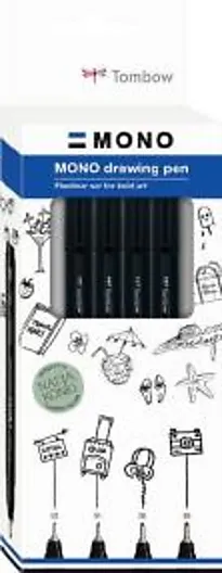 Fineliner Tombow MONO tegnesett Fine (4)