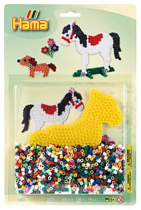 Perlesett Hama Midi hest 1100 stk