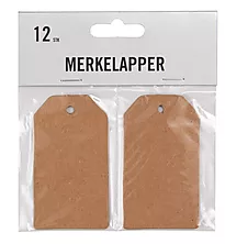 Merkelapper kraft 12 pk brun
