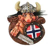 Magnet Troll i vikingskip