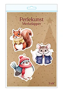 Merkelapper perlekunst norske dyr