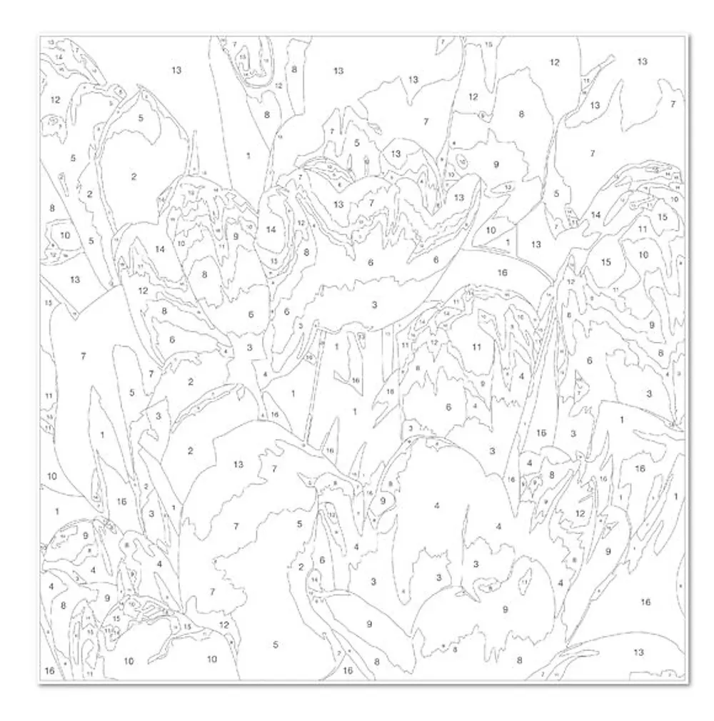 Bilde mal etter tall 20x20cm lerret