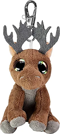 Bamse Lumo m/clip Elg Kari brun mini 8cm