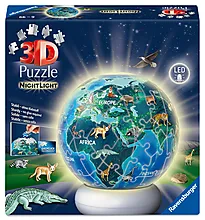 Puslespill 3D 72 Lampe Jorden om natten