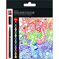 Fineliner Marabu Graphix 12 farger