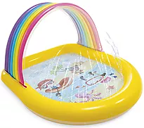 Badebasseng oppblåsbart, m/regnbue dusj