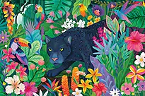 Puslespill 3000 Panter i blomsterjungel