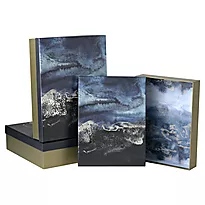 Gaveboks lazulite 35x27x8,5cm blå/gullfo