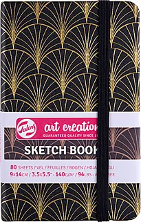 Skissebok m/strikk Art Deco 9x14cm