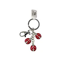 Nøkkelring bag charm marihøne